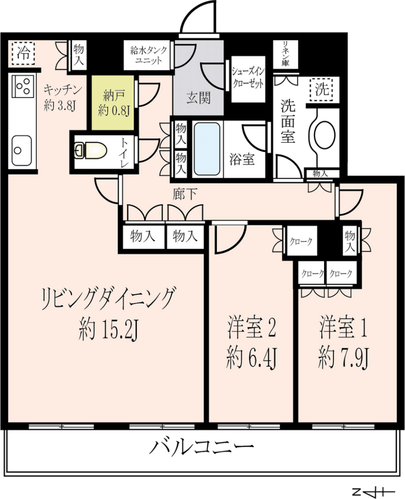 ラゾーナ川崎レジデンスセントラルタワー3303号室 間取り